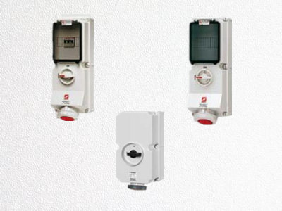 曼奈柯斯 帶開(kāi)關(guān)、機(jī)械連鎖和熔斷器的明裝插座